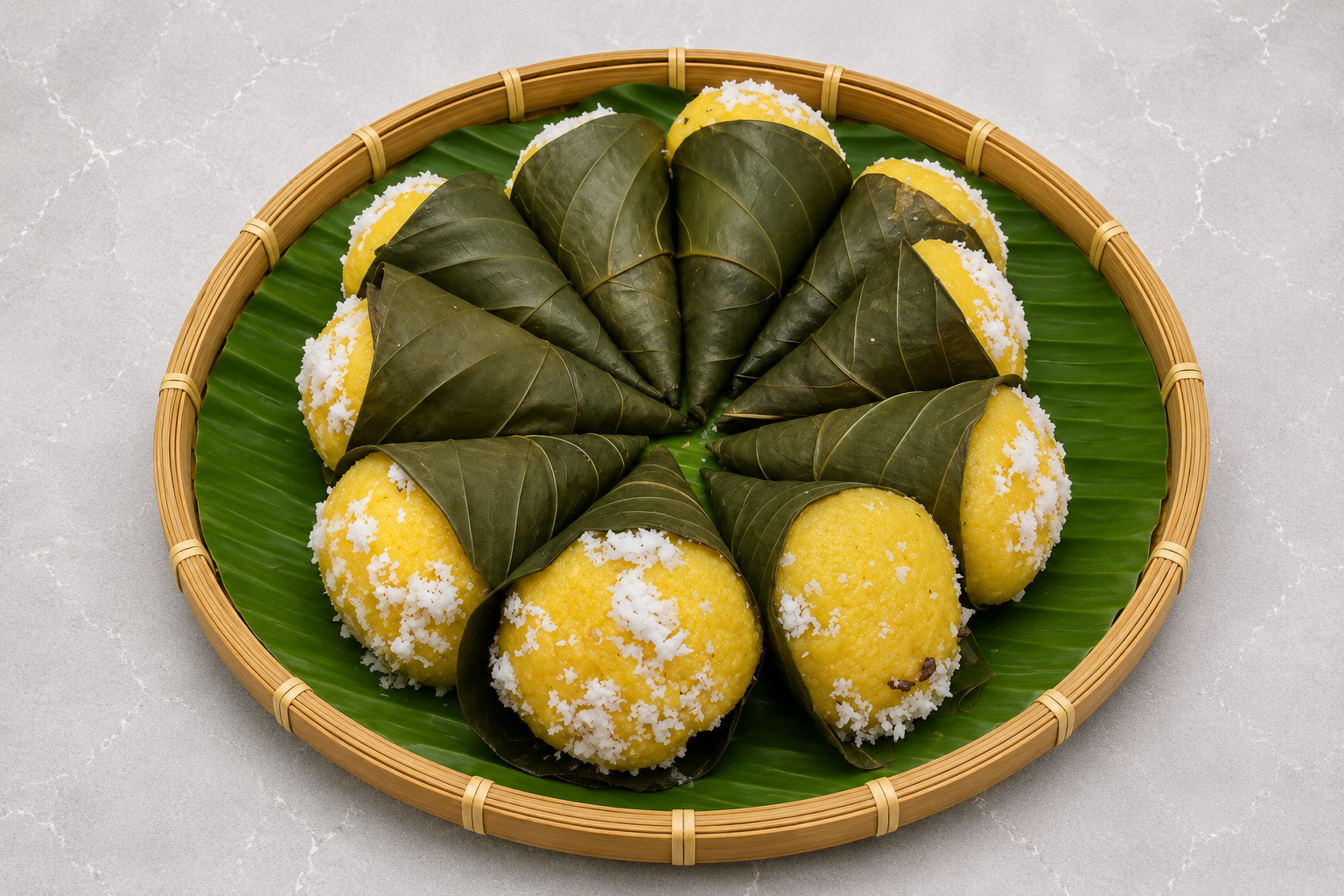 Leyza Firá (Cone-Shaped Rice and Palmyra Snack) — Rohingya Research Foundation